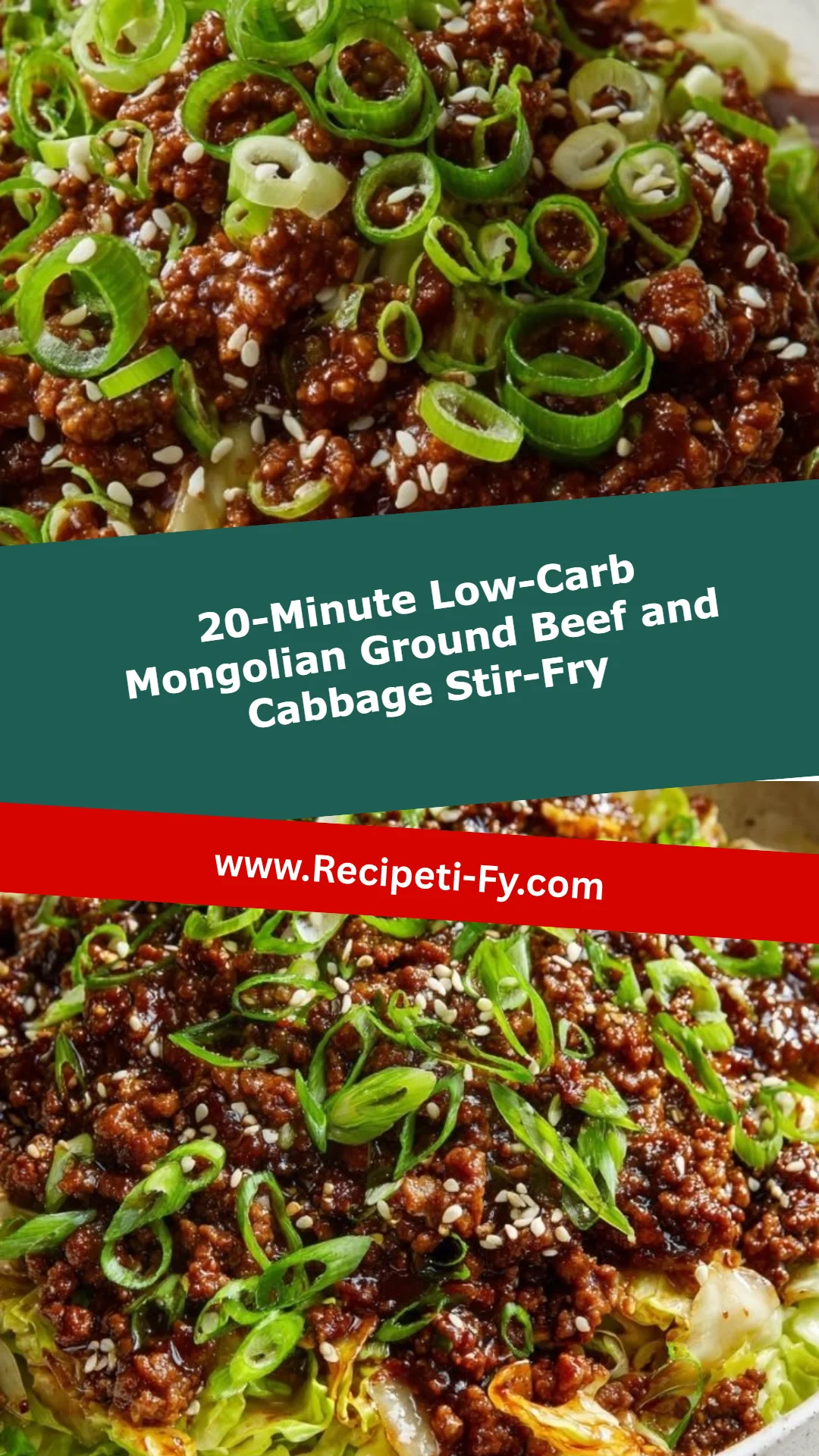20-Minute Low-Carb Mongolian Ground Beef and Cabbage Stir-Fry
