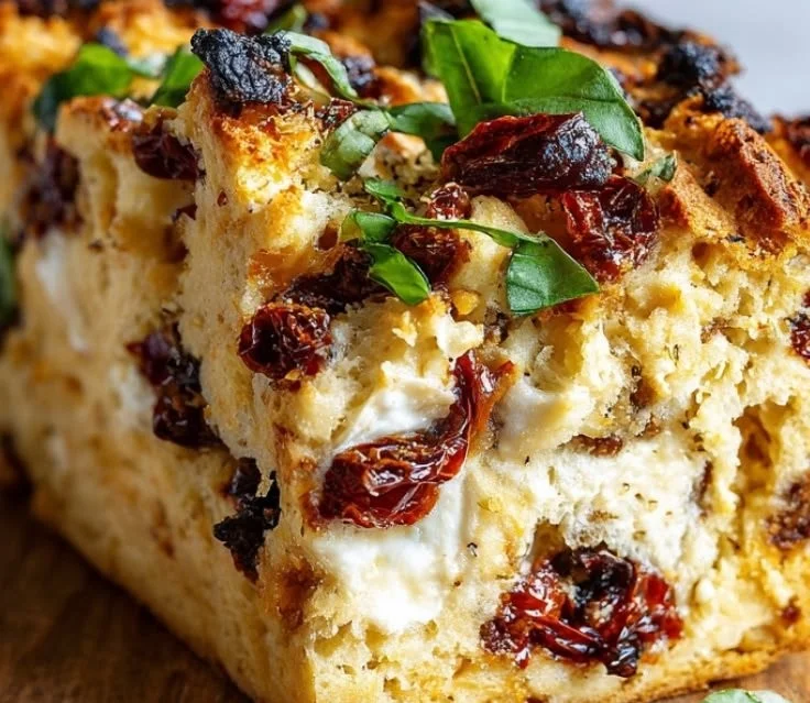 Easy Savory Tomato Basil Bread