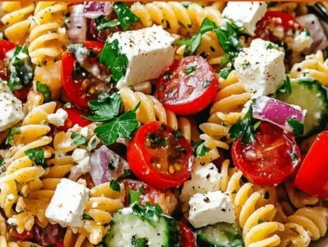 Easy Summer Greek Pasta Salad